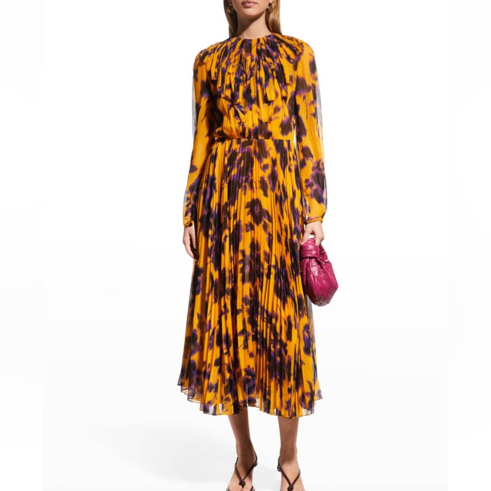 BNWT Jason Wu Collection Printed Sunburst Chiffon Dress